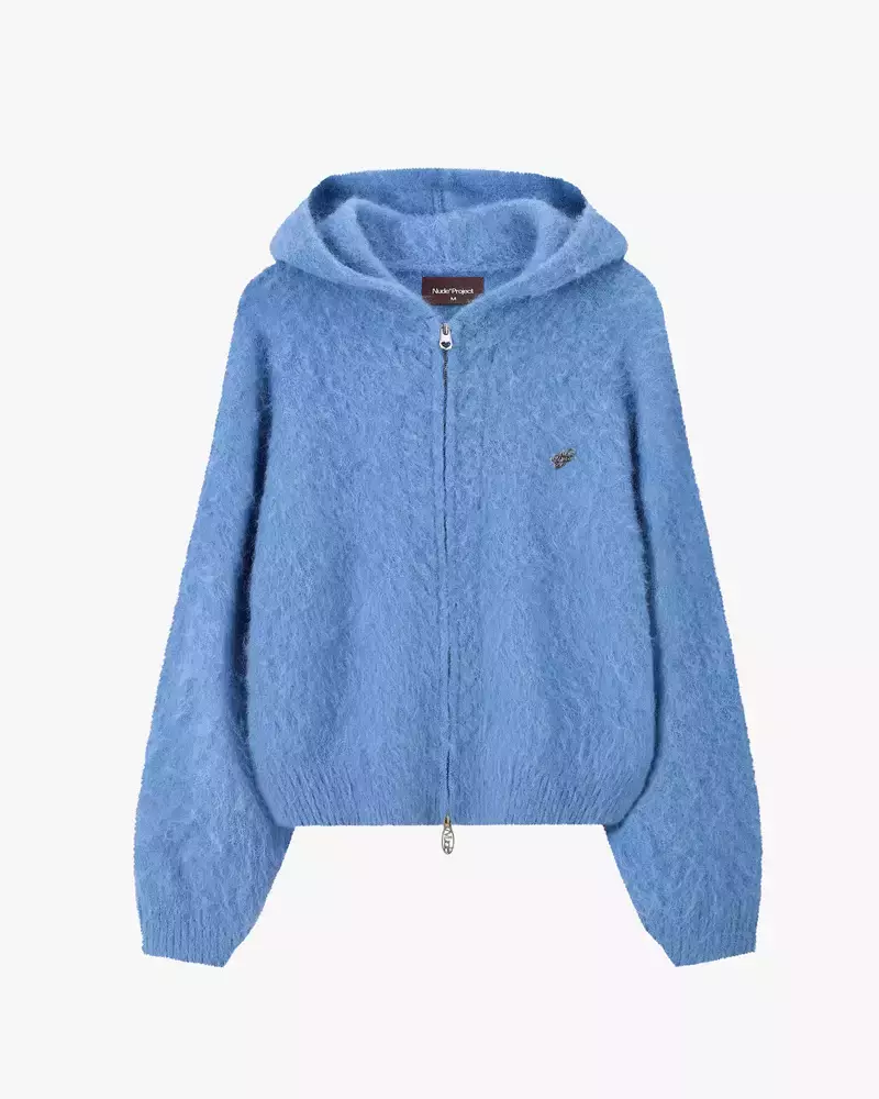 ZIP BLUE HOODIE