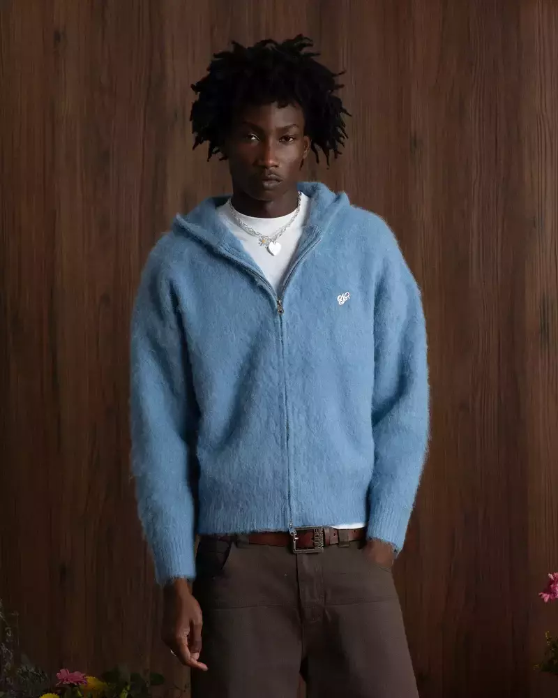 ZIP BLUE HOODIE — 2